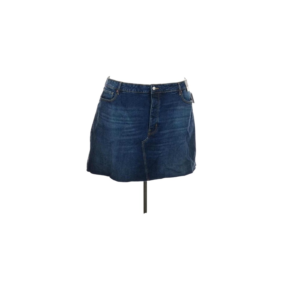 Old‎ Navy Womens Blue Denim Mini Skirt Size 28 NWT Raw Hem Stretch Casual
